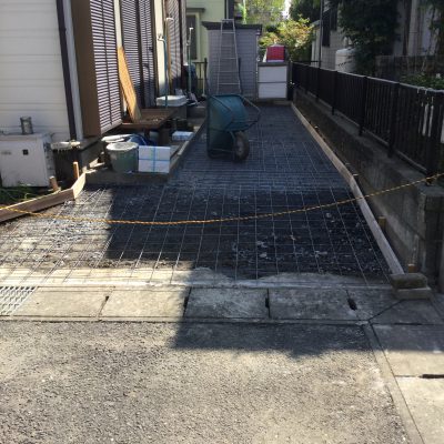 駐車場の土間コンクリート工事