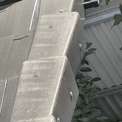 屋根瓦落下防止予防作業の実施