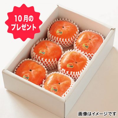 10月のお楽しみプレゼントは、静岡県が原産の甘柿『次郎柿』です。
