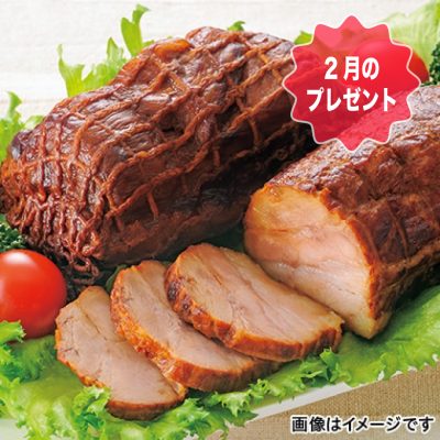 『鹿児島県産　黒豚もも肉を使用した柔らかいチャーシュー』です。